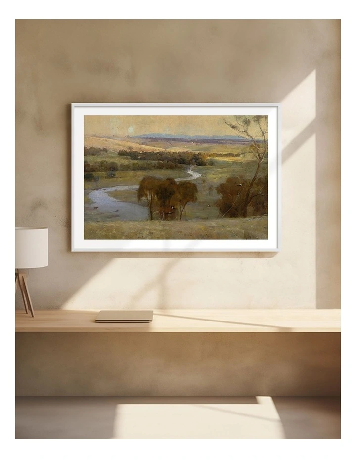 Australian Made Still Glides the Stream and Shall Forever Glide Art Print White Frame image 2