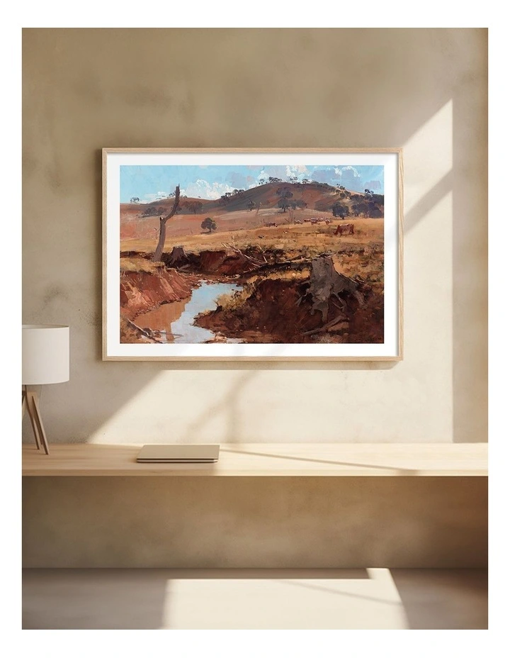 Australian Made The Creek Art Print Natural Frame image 2