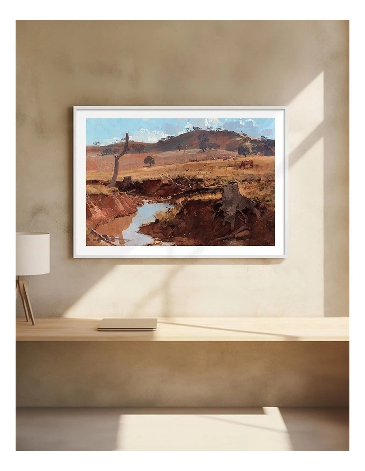 Australian Made The Creek Art Print White Frame image 2