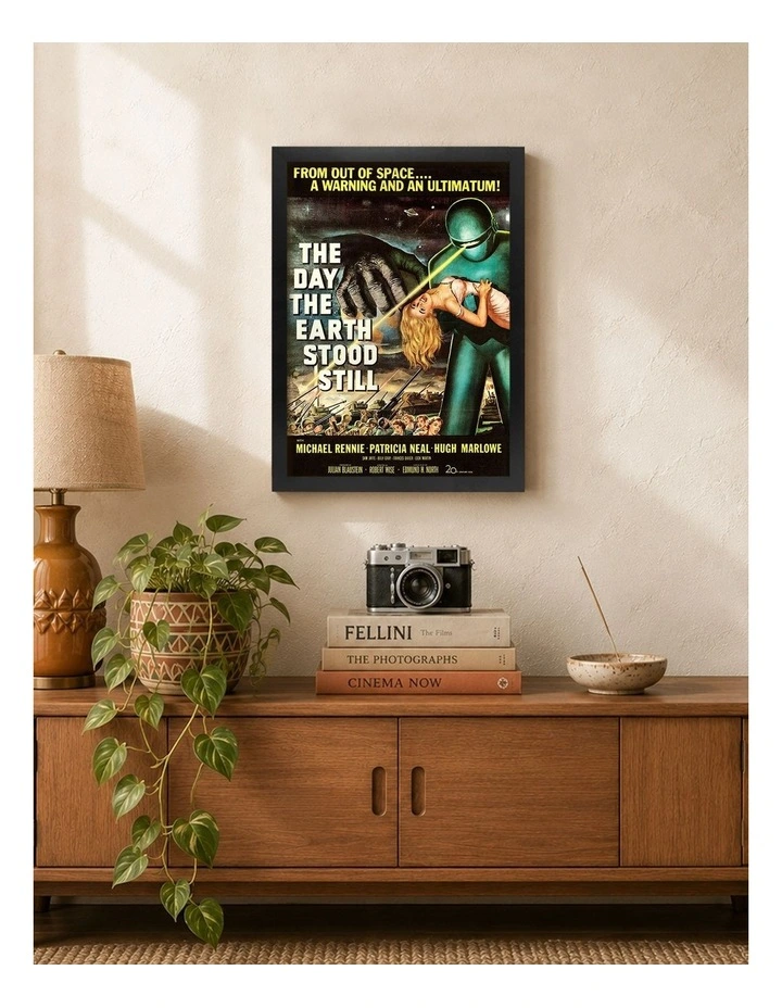 Australian Made The Day the Earth Stood Still Vintage Art Poster Black Frame image 2