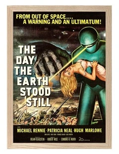 Australian Made The Day the Earth Stood Still Vintage Art Poster Natural Frame