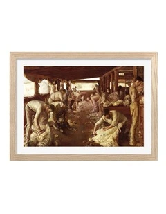 Australian Made The Golden Fleece Art Print Natural Frame
