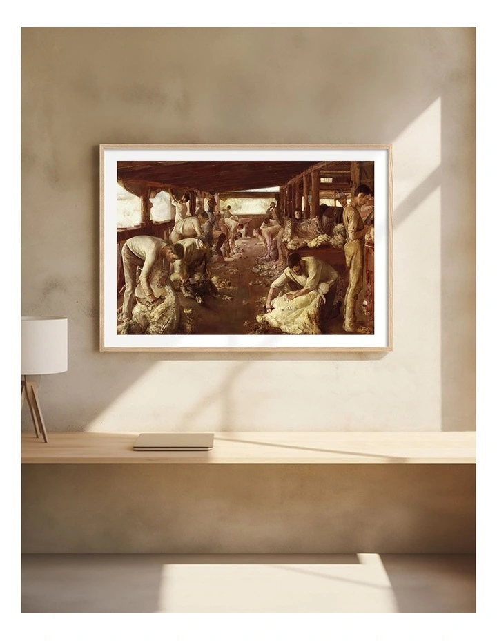 Australian Made The Golden Fleece Art Print Natural Frame image 2