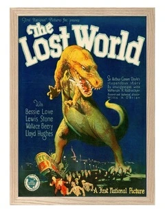 Australian Made The Lost World Vintage Art Poster Natural Frame