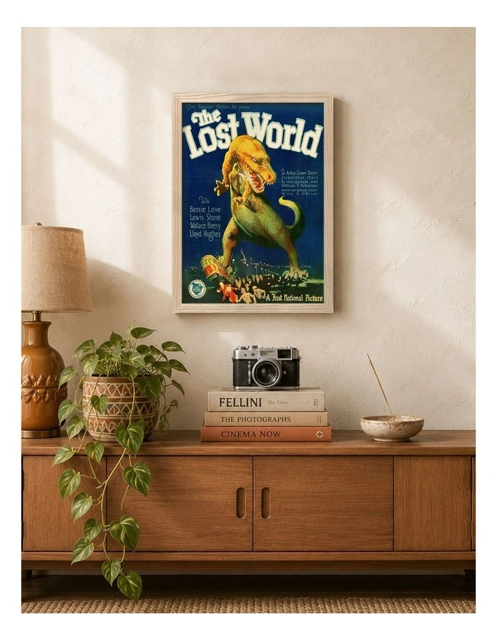 Australian Made The Lost World Vintage Art Poster Natural Frame image 2