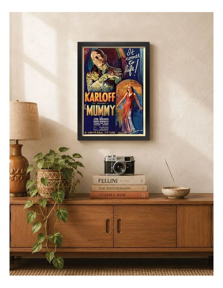 Australian Made The Mummy Vintage Art Poster Black Frame image 2