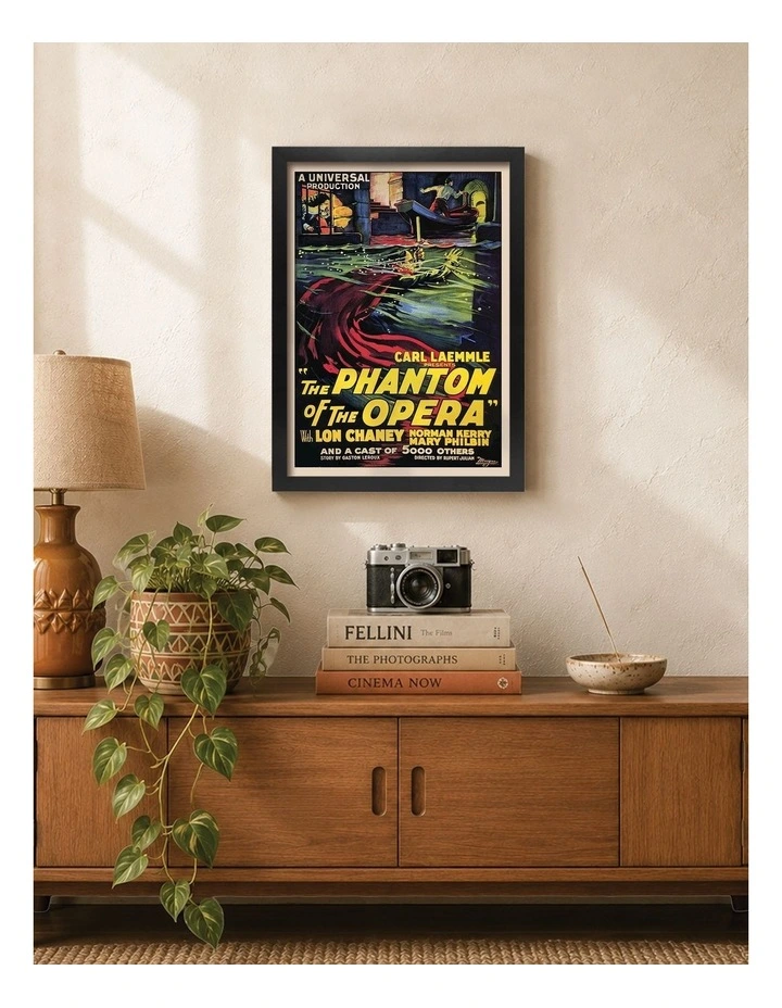Australian Made The Phantom of the Opera Vintage Art Poster Black Frame image 2