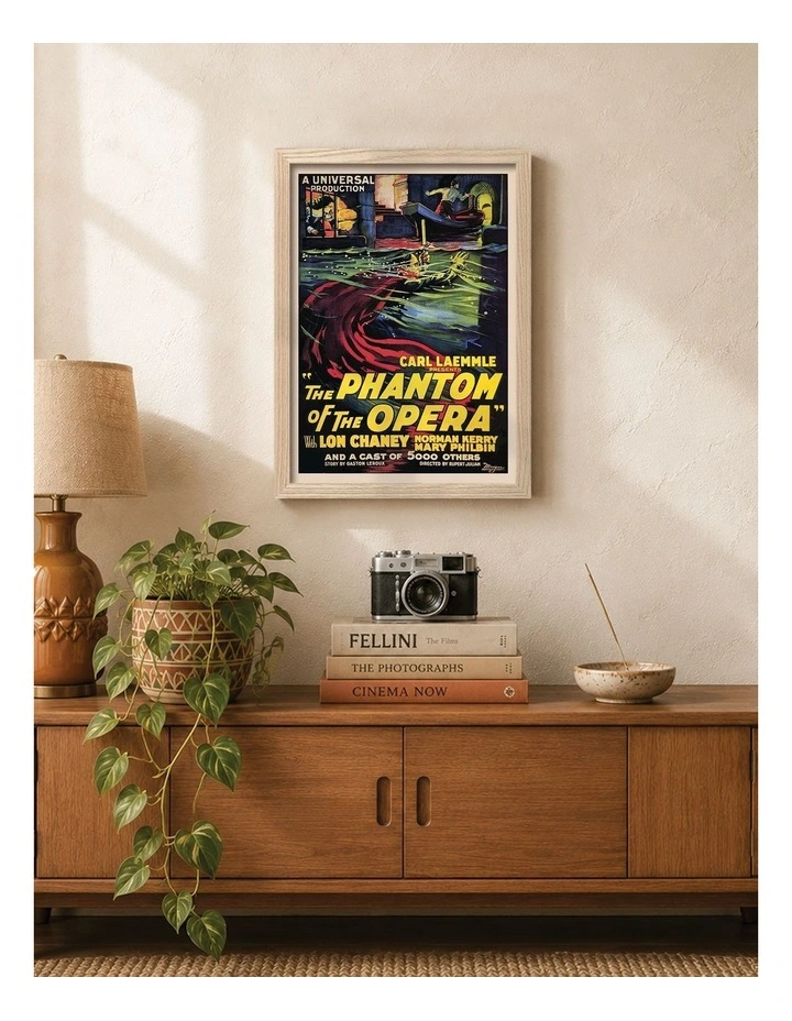 Australian Made The Phantom of the Opera Vintage Art Poster Natural Frame image 2