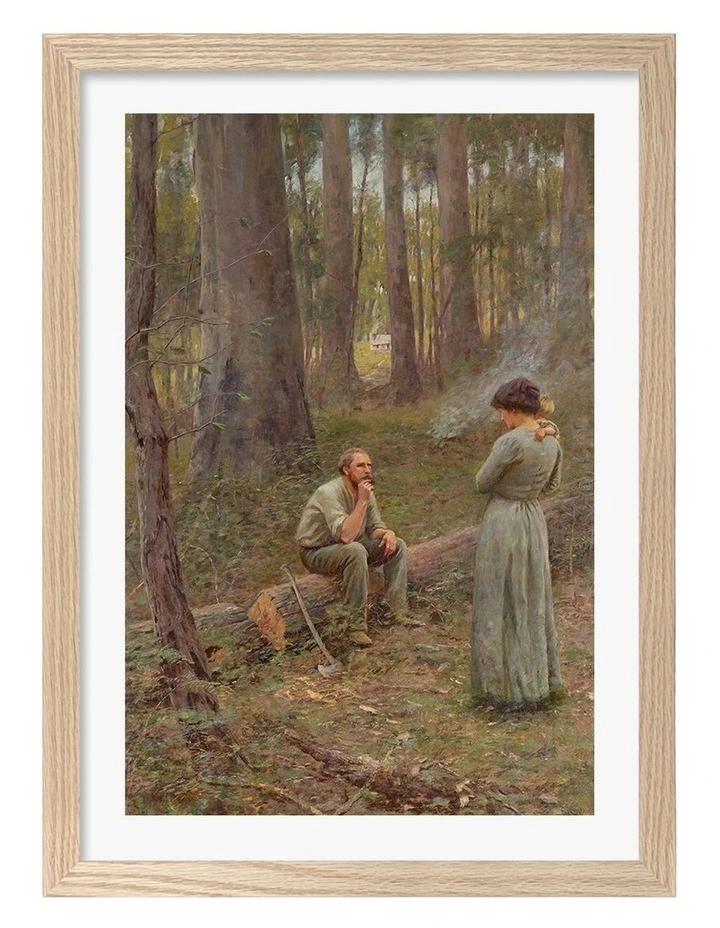 Australian Made The Pioneer Art Print Natural Frame image 1