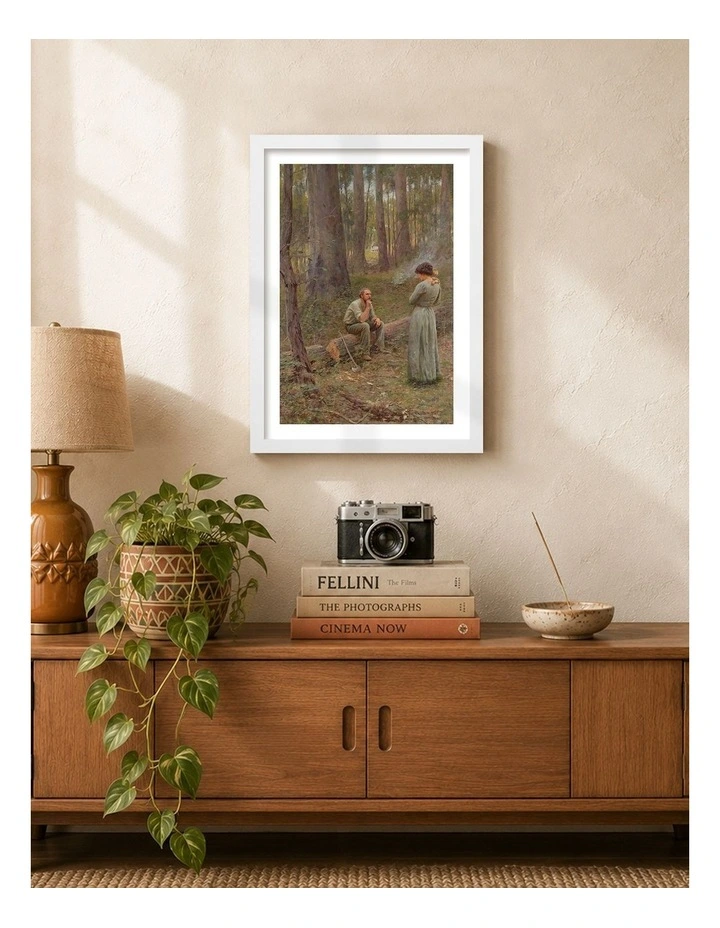 Australian Made The Pioneer Art Print White Frame image 2