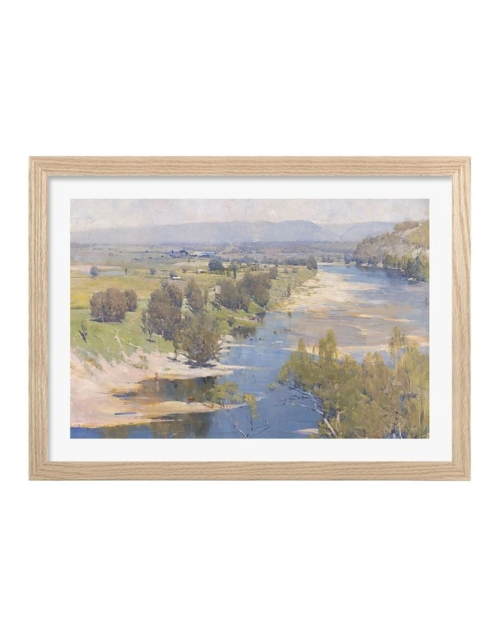 Australian Made The Purple Noons Transparent Might Art Print Natural Frame image 1