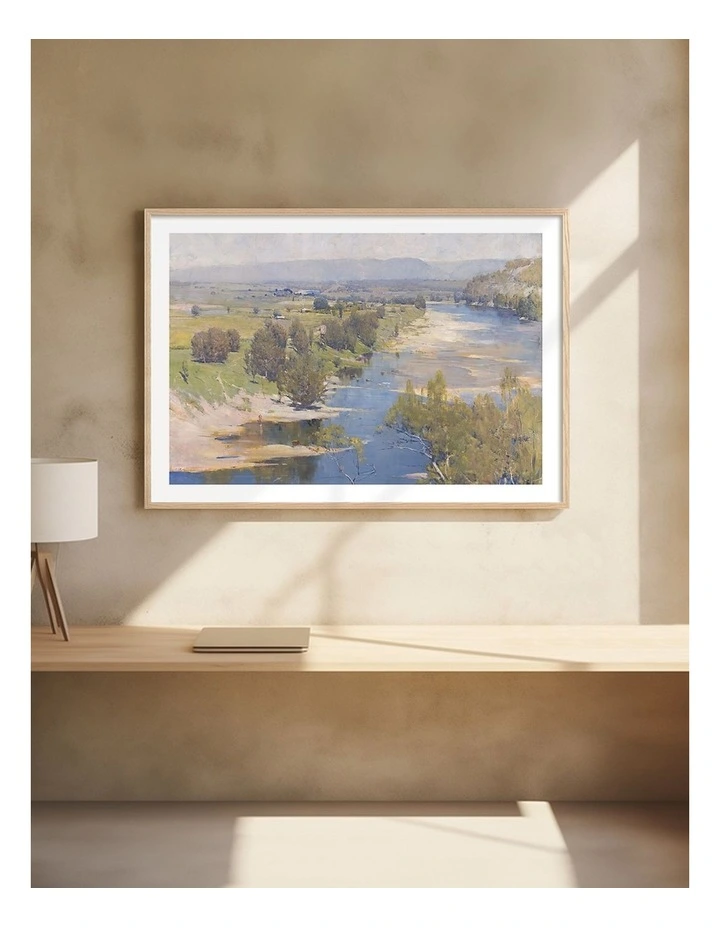 Australian Made The Purple Noons Transparent Might Art Print Natural Frame image 2