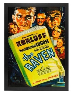 Australian Made The Raven Vintage Art Poster Black Frame