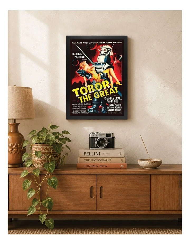 Australian Made Tobor the Great Vintage Art Poster Black Frame image 2