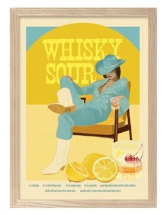 Australian Made Western Chill Vibes Art Print Natural Frame