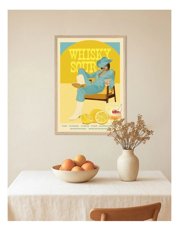 Australian Made Western Chill Vibes Art Print Natural Frame image 2