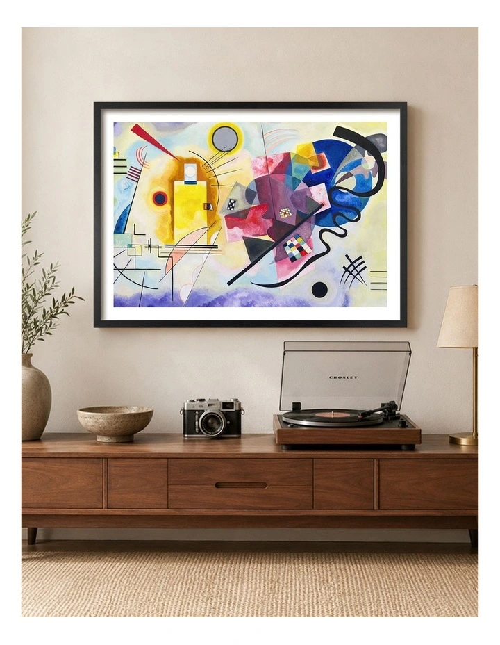 Australian Made Yellow-Red-Blue Art Print Black Frame image 2