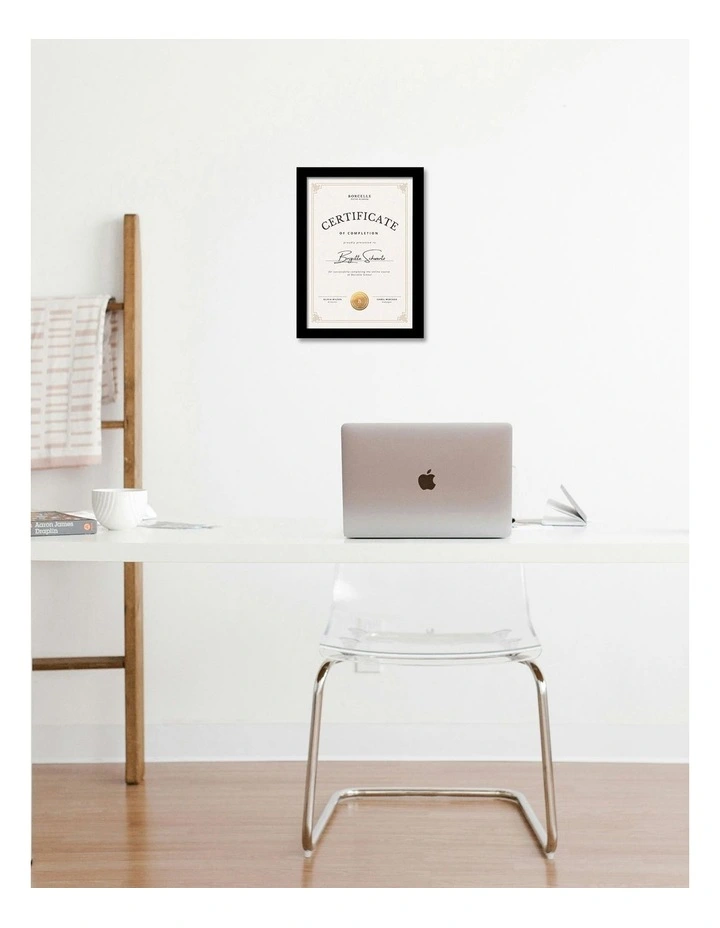 Australian Made Decorator Timber Photo Frame A4 in Black image 2