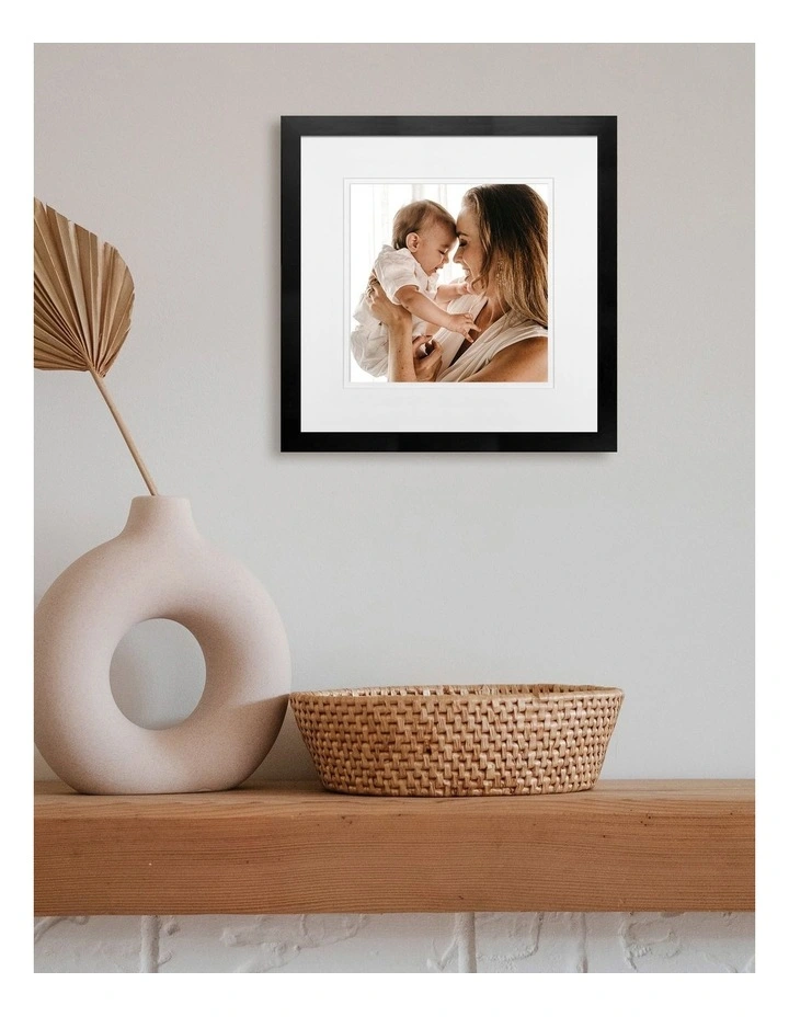 Australian Made Decorator Timber Photo Frame 12x12 Inch/8x8 Inch in Black image 2