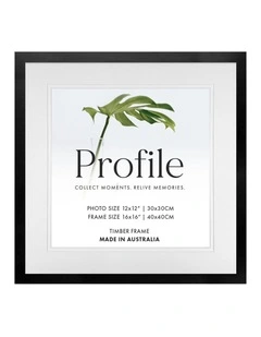 Australian Made Decorator Timber Photo Frame 16x16 Inch/12x12 Inch in Black