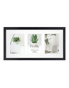 Australian Made Decorator Timber Collage Photo Frame 10x20 Inch/5x7 Inch (3) in Black