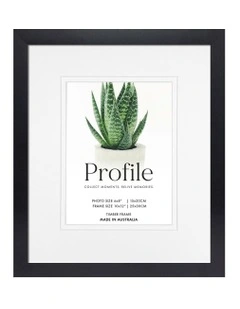 Australian Made Decorator Timber Photo Frame 10x12 Inch/6x8 Inch in Black
