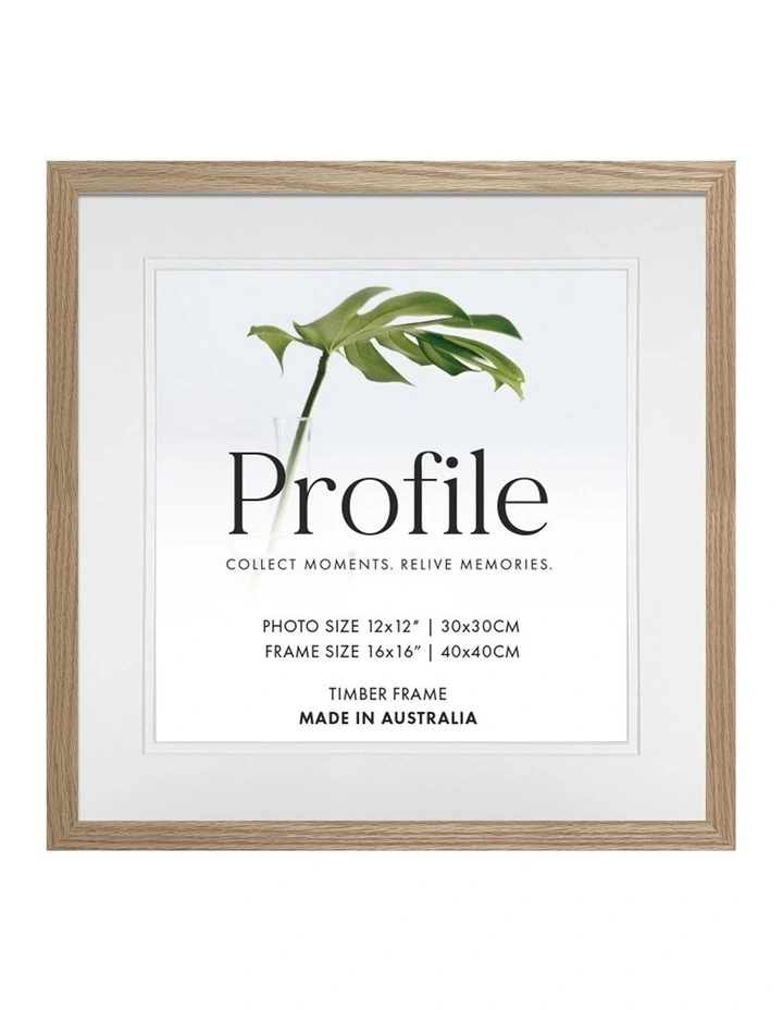 Australian Made Decorator Timber Photo Frame 16x16 Inch/12x12 Inch in Natural image 1