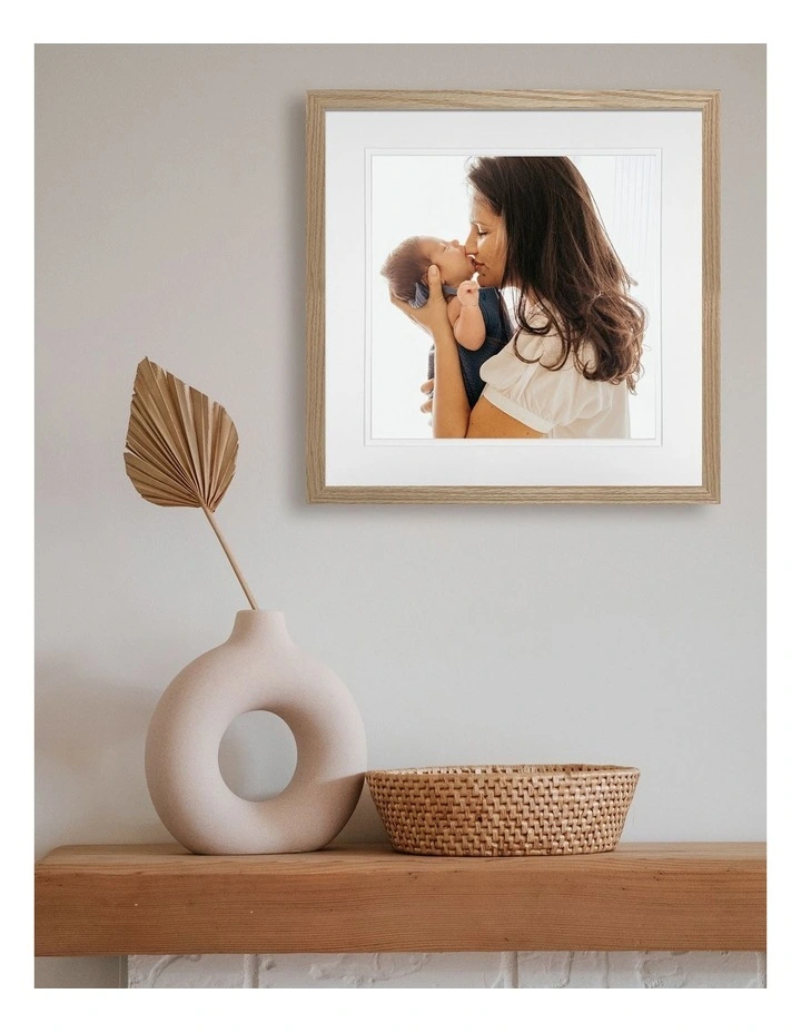 Australian Made Decorator Timber Photo Frame 16x16 Inch/12x12 Inch in Natural image 2