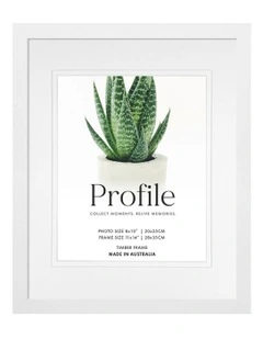 Australian Made Decorator Timber Photo Frame 11x14 Inch/8x10 Inch in White