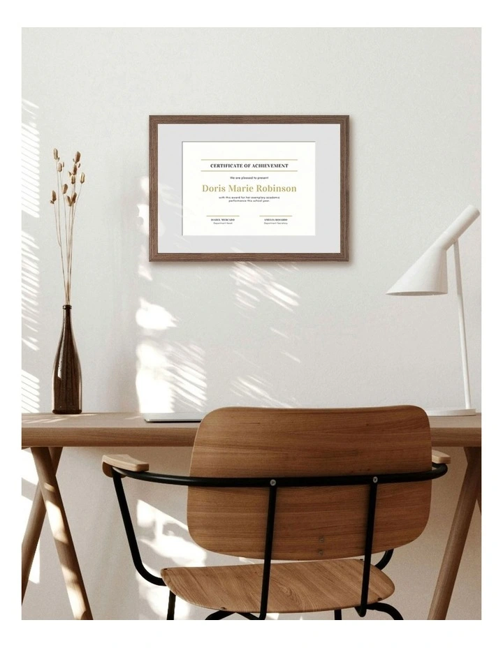 Profile Australia 30x20mm Made Timber Certificate Photo Frame in Chestnut image 2