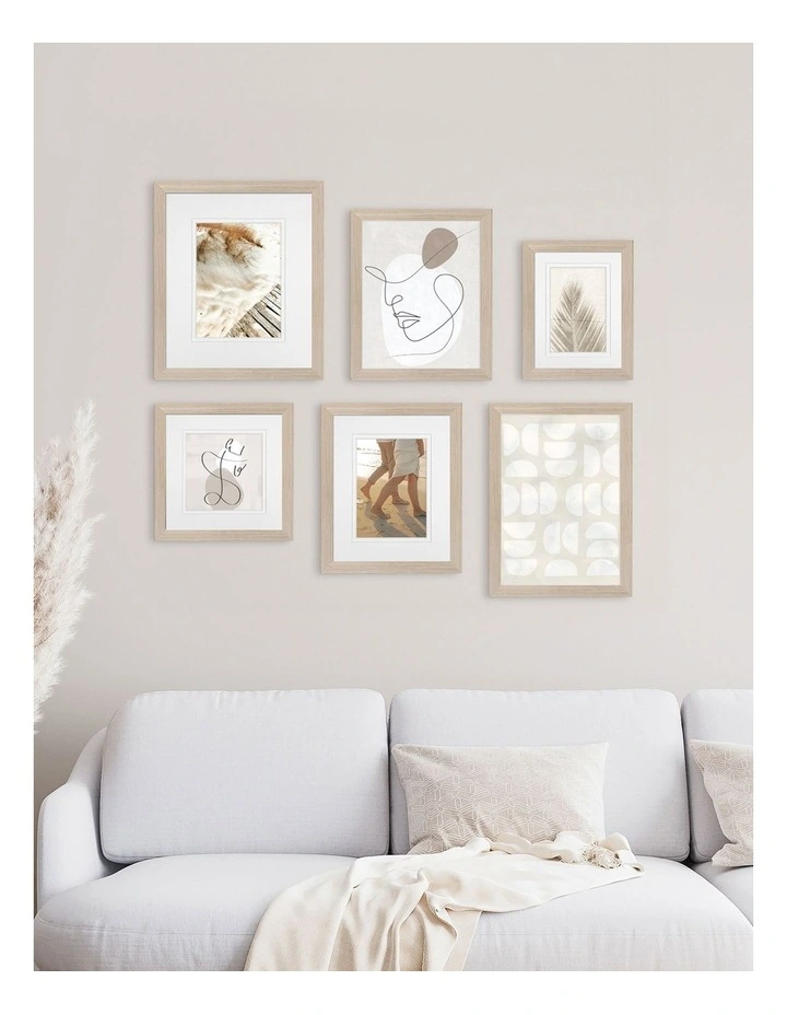 Australian Made Gallery Wall Set B (6 Frames) in Polar Birch image 2