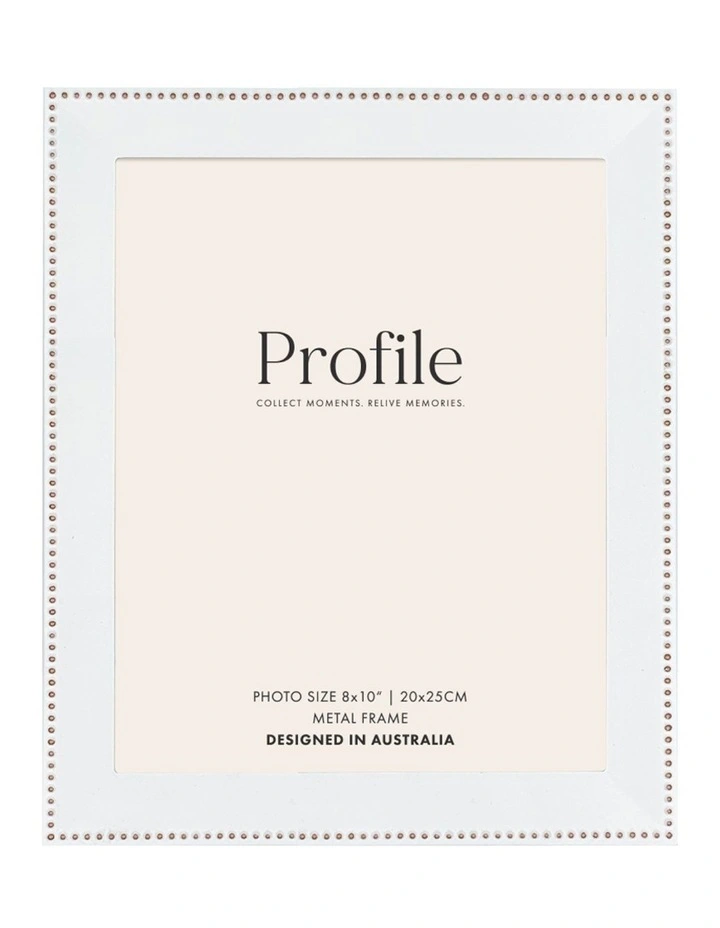 Noble Metal Photo Frame 8x10" in White image 1