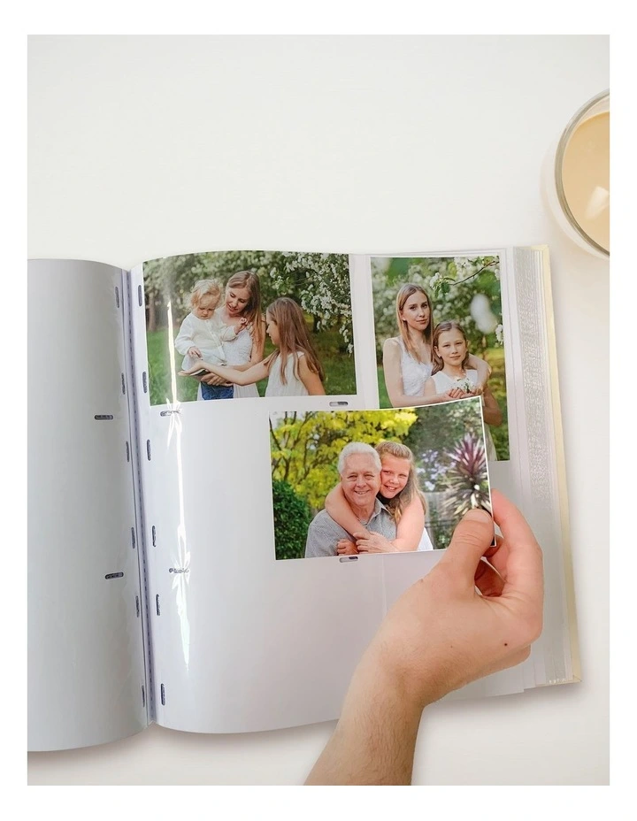 Plush Linen Photo Album 500 Photo Capacity in Cream image 2