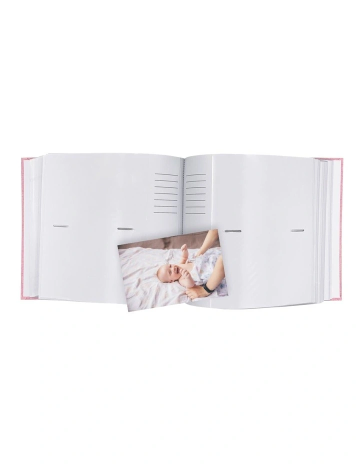 Plush Linen Photo Album (200ph) - 2 Pack Bundle in Pink image 3