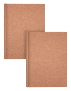 Plush Linen Photo Album (300ph) 2 Pack Bundle in Nutmeg