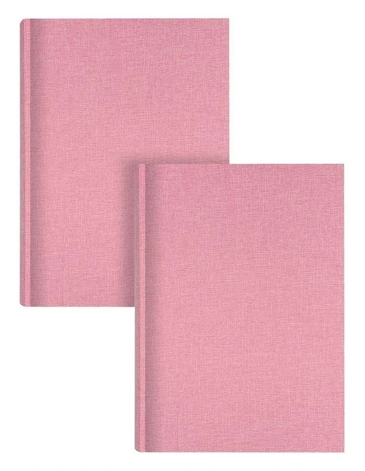 Plush Linen Photo Album (300ph) 2 Pack Bundle in Pink image 1