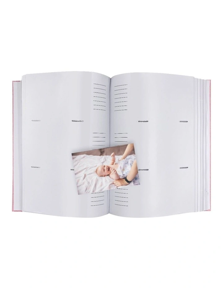 Plush Linen Photo Album (300ph) 2 Pack Bundle in Pink image 3