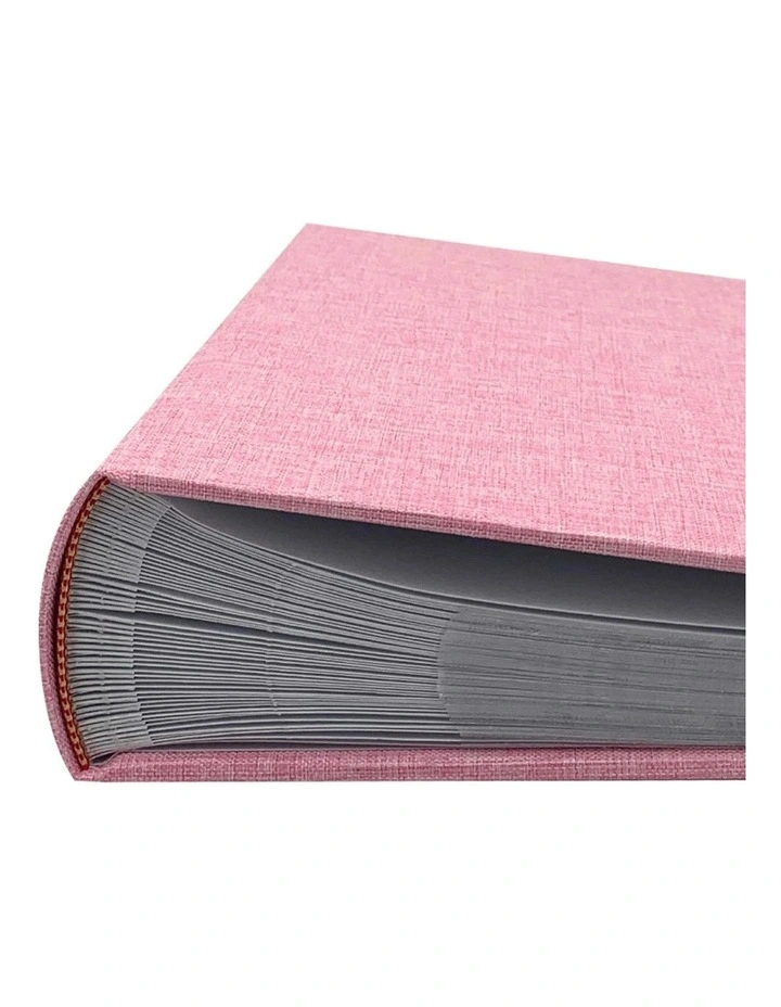 Plush Linen Photo Album (300ph) 2 Pack Bundle in Pink image 4