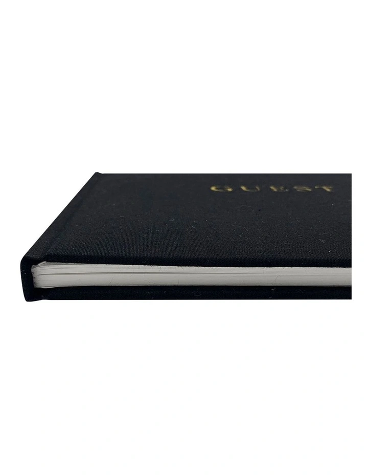 Guest Book 60 Sheets 230x160mm in Black Linen image 5