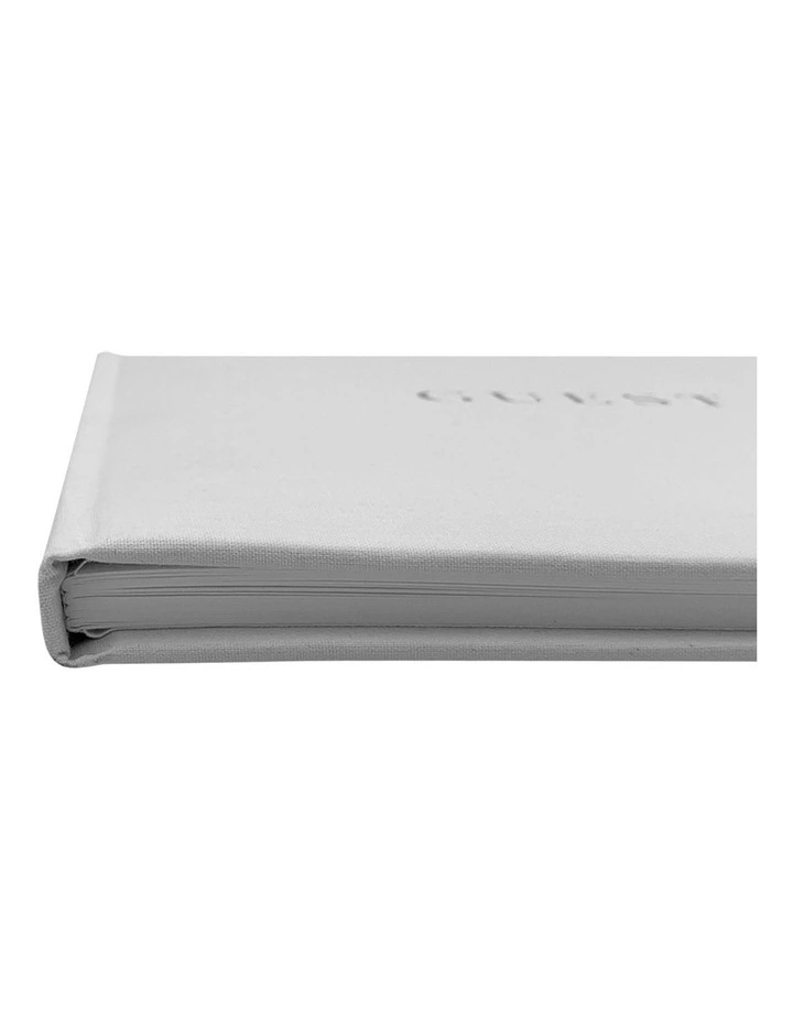 Guest Book 60 Sheets 230x160mm in White Linen image 5