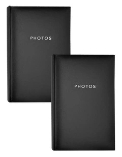 Glamour Photo Album 300 Photo Capacity 2 Pack in Black
