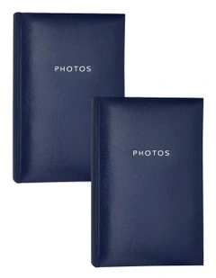 Glamour Photo Album 300 Photo Capacity 2 Pack in Blue