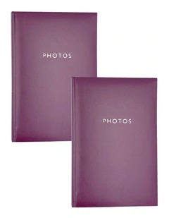 Glamour Photo Album 300 Photo Capacity 2 Pack in Purple