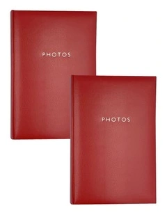 Glamour Photo Album 300 Photo Capacity 2 Pack in Red