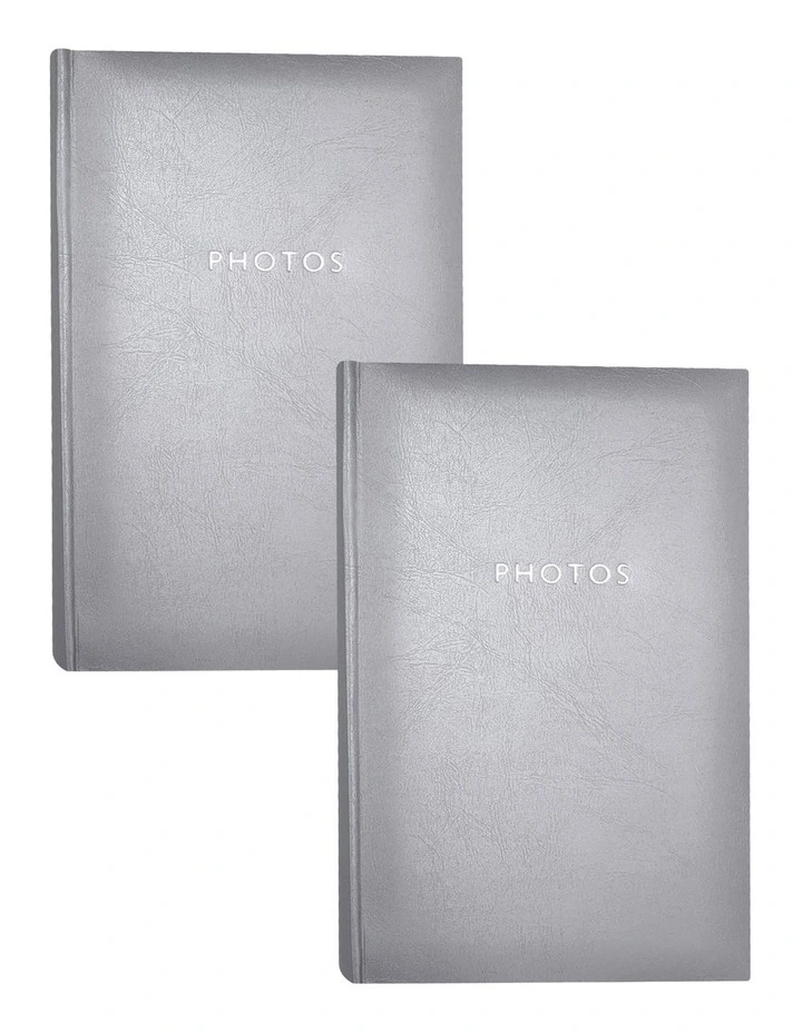 Glamour Photo Album 300 Photo Capacity 2 Pack in Silver image 1