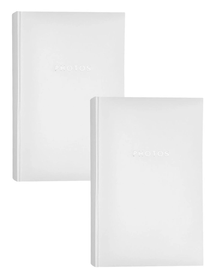 Glamour Photo Album 300 Photo Capacity (2 Pack) in White image 1