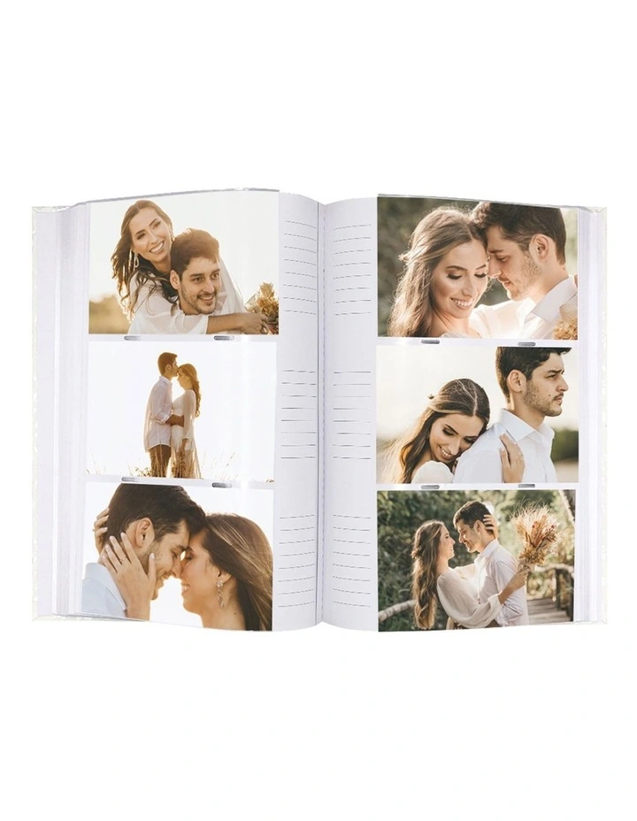 Glamour Photo Album 300 Photo Capacity (2 Pack) in White image 2