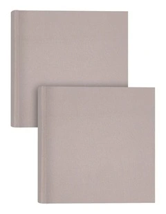 Plush Linen Photo Album Dusk 200Photo 2 Pack in Brown