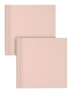 Plush Linen Photo Album Peony 200Photo 2 Pack in Pink