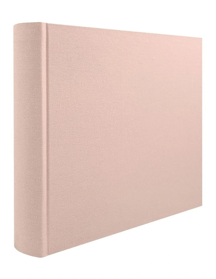 Plush Linen Photo Album Peony 200Photo 2 Pack in Pink image 3
